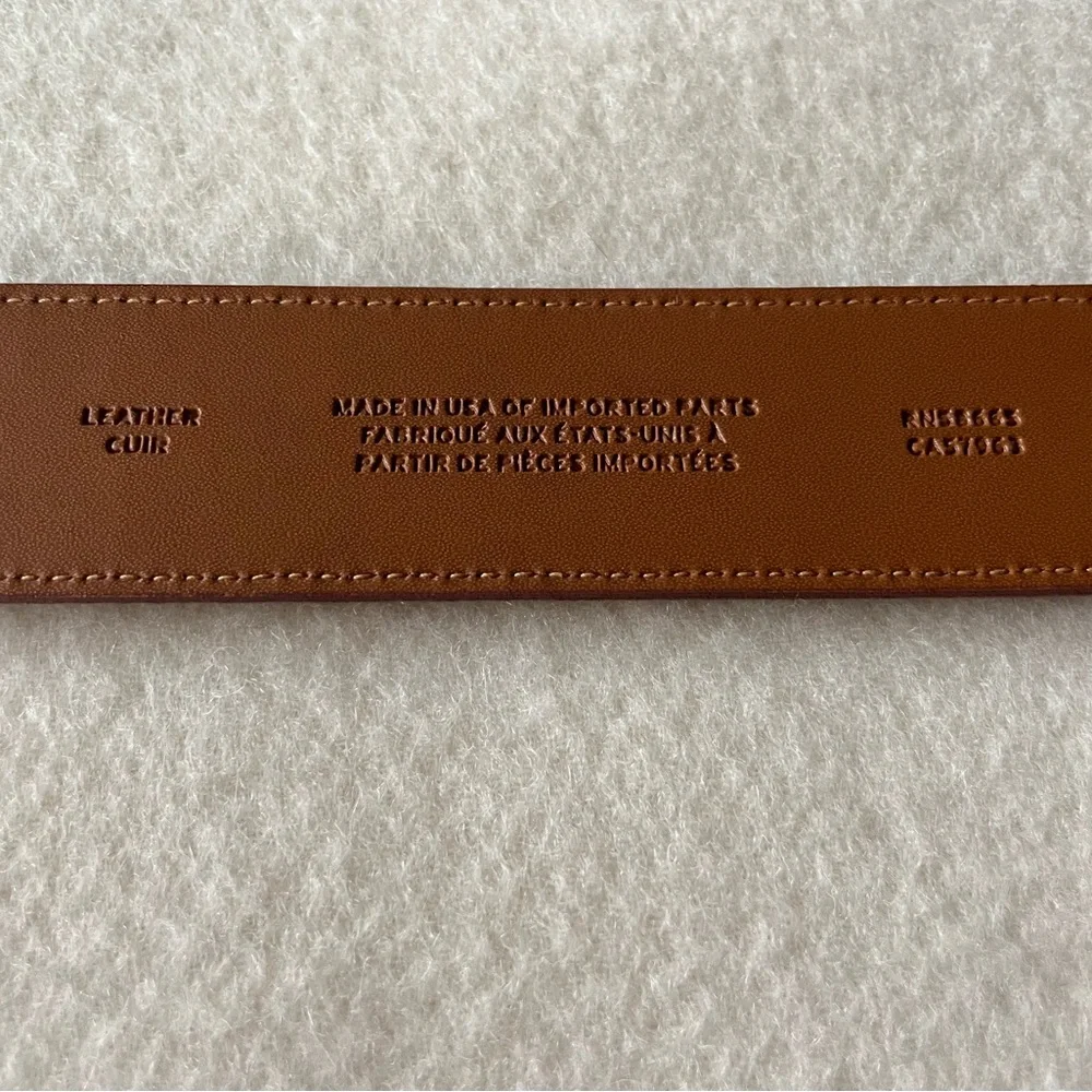 NORDSTROM WALNUT CALF LEATHER BELT 44